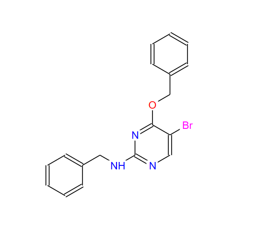 2-苄基氨-4-苄氧基-5-溴嘧啶,2-BENZYLAMINO-4-BENZYLOXY-5-BROMOPYRIMIDINE