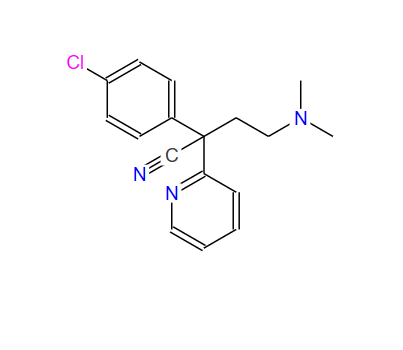 2-(4-氯苯基)-4-(二甲氨基)-2-吡啶丁腈,alpha-(4-chlorophenyl)-alpha-[2-(dimethylamino)ethyl]pyridine-2-acetonitrile