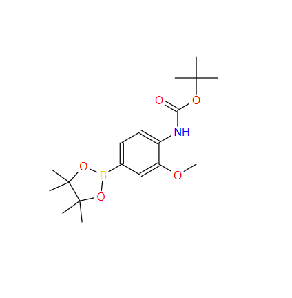 4-(叔丁氧羰氨基)-3-甲氧基苯硼酸頻那醇酯,4-(TERT-BUTOXYCARBONYLAMINO)-3-METHOXYPHENYLBORONIC ACID, PINACOL ESTER