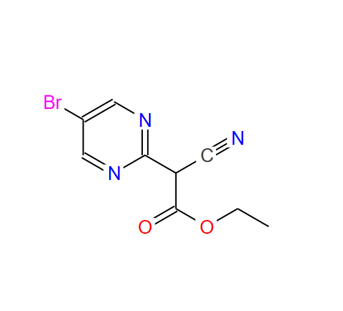 2-氰基-2-(5-溴嘧啶-2)乙酸乙酯,ETHYL 2-(5-BROMOPYRIMIDIN-2-YL)-2-CYANOACETATE