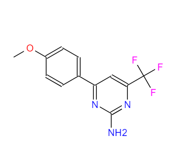 4-(4-甲氧苯基)-6-三氟甲基嘧啶-2-胺,4-(4-Methoxyphenyl)-6-(trifluoromethyl)pyrimidin-2-amine, 97%