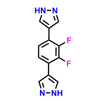 4,4-(2,3-difluoro-1,4-phenylene)bis(1H-pyrazole),4,4-(2,3-difluoro-1,4-phenylene)bis(1H-pyrazole)