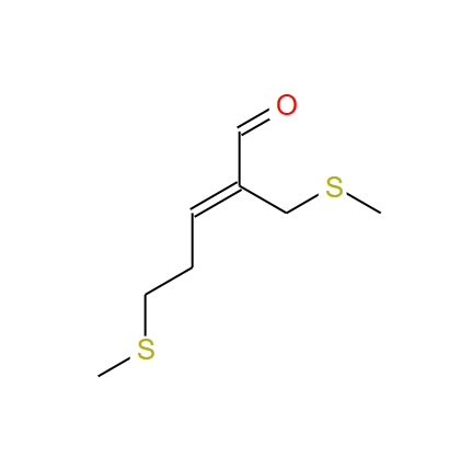 5-甲硫基-2-甲硫甲基-2-戊烯醛,5-(methylthio)-2-[(methylthio)methyl]pent-2-enal