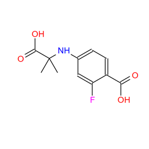 4-[(1-羧基-1-甲基乙基)氨基]-2-氟苯甲酸
