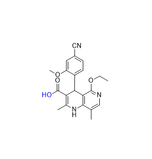 非奈利酮杂质01,4-(4-cyano-2-methoxyphenyl)-5-ethoxy-2,8-dimethyl-1,4-dihydro-1,6-naphthyridine-3-carboxylic acid