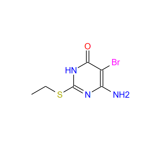 6-氨基-5-溴-2-(乙基硫代)嘧啶-4-醇,6-AMINO-5-BROMO-2-(ETHYLTHIO)PYRIMIDIN-4-OL