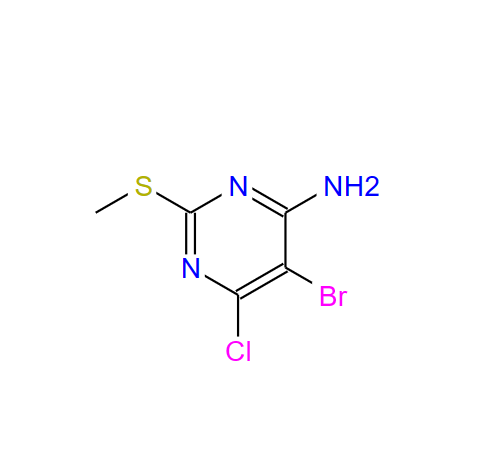 4-氨基-5-溴-6-氯-2-甲硫基嘧啶,5-Bromo-6-chloro-2-(methylthio)-4-pyrimidinamine