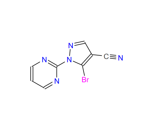 5-溴-1-(2-嘧啶基)-1H-吡唑-4-甲腈,5-bromo-1-(pyrimidin-2-yl)-1H-pyrazole-4-carbonitrile
