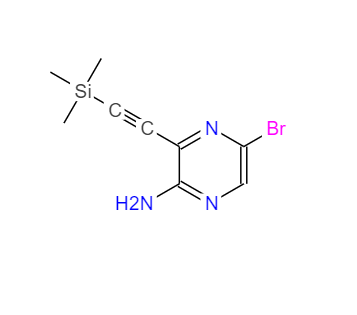 3-[(三甲基硅基)乙炔基]-5-吡嗪-2-胺,5-bromo-3-((trimethylsilyl)ethynyl)pyrazin-2-amine