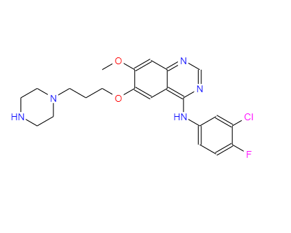 N-(3-chloro-4-fluorophenyl)-7-methoxy-6-(3-(piperazin-1-yl)propoxy)quinazolin-4-amine,N-(3-chloro-4-fluorophenyl)-7-methoxy-6-(3-(piperazin-1-yl)propoxy)quinazolin-4-amine