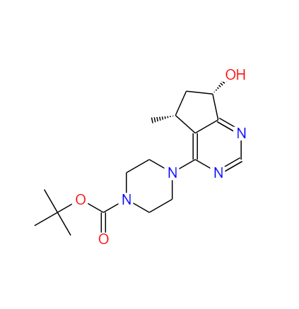 -[(5R,7S)-6,7-二氢-7-羟基-5-甲基-5H-环戊二烯并嘧啶-4-基]-1-哌嗪羧酸叔丁酯,tert-butyl 4-((5R,7S)-7-hydroxy-5-Methyl-6,7-dihydro-5H-cyclopenta[d]pyriMidin-4-yl)piperazine-1-carboxylate