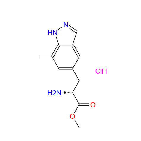 (R)-2-氨基-3-(7-甲基-1H-吲唑-5-基)丙酸甲酯二盐酸盐,methyl (2R)-2-amino-3-(7-methyl-1H-indazol-5-yl)propanoate dihydrochloride