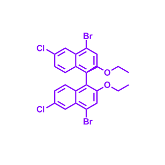 (S)-6,6'-二氯-4,4'-二溴-2,2'-二乙氧基-1,1'-联-2-萘酚,(S)-6,6'-dichloro-4,4'-dibromo-2,2'-diethoxyl-1,1'-binaphthyl