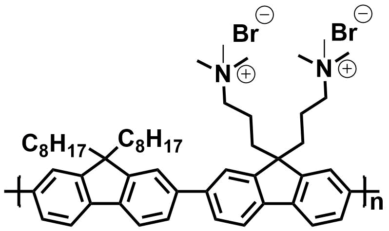 Poly[(9,9-bis(3'-((N,N -dimethyl)-N -ethylammonium)-propyl)-2,7-fluorene)-alt-2,7-(9,9-dioctylfluore,Poly[(9,9-bis(3'-((N,N -dimethyl)-N -ethylammonium)-propyl)-2,7-fluorene)-alt-2,7-(9,9-dioctylfluorene)]