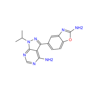 3-(2-氨基-5-苯并恶唑基)-1-(1-甲基乙基)-1H-吡唑并[3,4-D]嘧啶-4-胺