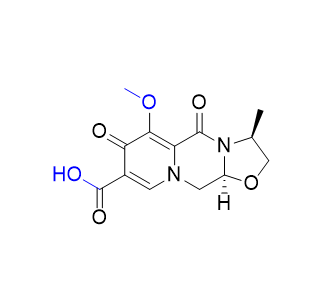 卡替拉韦杂质05,(3S,11aS)-6-methoxy-3-methyl-5,7-dioxo-2,3,5,7,11,11a-hexahydrooxazolo[3,2-a]pyrido[1,2-d]pyrazine-8-carboxylic acid