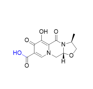 卡替拉韦杂质14,(3S,11aR)-6-hydroxy-3-methyl-5,7-dioxo-2,3,5,7,11,11a-hexahydrooxazolo[3,2-a]pyrido[1,2-d]pyrazine-8-carboxylic acid