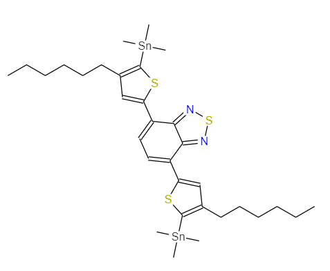 2，-1，-3--苯并噻二唑，4，-7--雙[4-己基-（三甲基錫基）-2-噻吩]-,2,1,3-Benzothiadiazole, 4,7-bis[4-hexyl-5-(trimethylstannyl)-2-thienyl]-