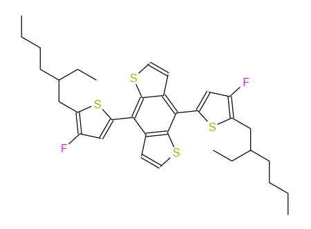 4,8-双(5-(2-乙基己基)-4-氟噻吩基)苯并[1,2-b:4,5-b']二噻吩,4,8-Bis(5-(2-ethylhexyl)-4-fluorothiophen-2-yl)benzo[1,2-b:4,5-b']dithiophene