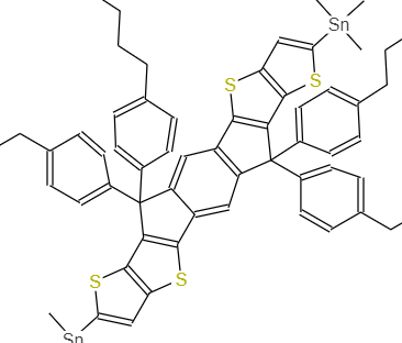 二(三甲基锡)-四(对己基苯)-引达省并二并二噻吩,(6,6,12,12-tetrakis(4-hexylphenyl)-s-indacenodithieno[3,2-b]thiophene-2,7-diyl)bis(trimethylstannane)