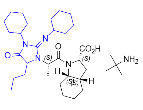 培哚普利杂质08,2-methylpropan-2-amine (2S,3aS,7aS)-1-((2S)-2-(3-cyclohexyl-2-(cyclohexylimino)-4-oxo-5-propylimidazolidin-1-yl)propanoyl)octahydro-1H-indole-2-carboxylate