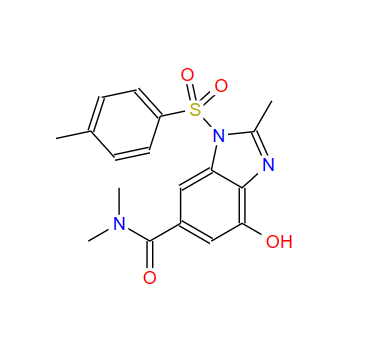 4-羥基-N,N,2-三甲基-1-對甲苯磺?；?1H-苯并[D]咪唑-6-甲酰胺,7-hydroxy-N,N,2-triMethyl-3-tosyl-3H-benzo[d]iMidazole-5-carboxaMide