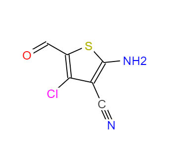 2-氨基-3-氰基-4-氯-5-甲酰基噻吩,2-Amino-3-cyano-4-chloro-5-formylthiophene