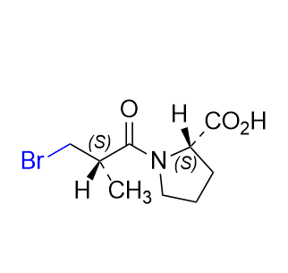 卡托普利杂质02,(2S)-1-[(2S)-3-bromo-2-methylpropanoyl]- pyrrolidine-2-carboxylic acid