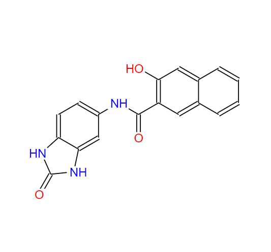 5-(2`-羟基-3`-萘甲酰胺基)-2-苯并咪唑酮,3-Hydroxy-N-(2-oxo-1,3-dihydrobenzoimidazol-5-yl)naphthalene-2-carboxamide