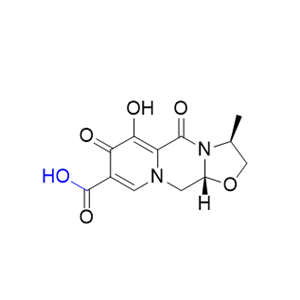 卡替拉韦杂质14,(3S,11aR)-6-hydroxy-3-methyl-5,7-dioxo-2,3,5,7,11,11a-hexahydrooxazolo[3,2-a]pyrido[1,2-d]pyrazine-8-carboxylic acid