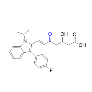 氟伐他汀杂质04,(6E)-7-[3-(4-fluorophenyl)-1-(1-methylethyl)-1H-indol-2- yl]-3-hydroxy-5-oxohept-6-enoic acid