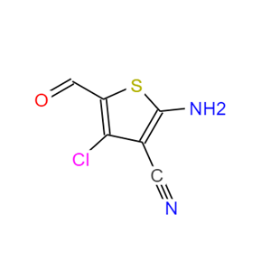 2-氨基-3-氰基-4-氯-5-甲酰基噻吩