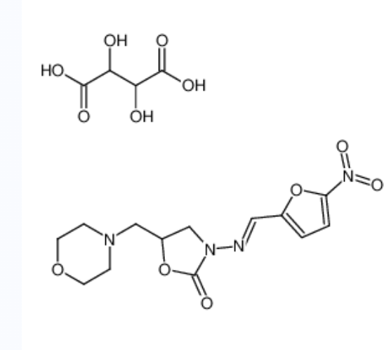5-吗啉甲基-3-[5-硝基亚糠基氨基]-2-噁唑烷酒石酸盐,Furaltadone (+)-tartrate salt