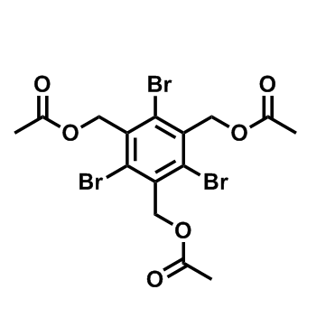 (2,4,6-tribromobenzene-1,3,5-triyl)tris(methylene) triacetate,(2,4,6-tribromobenzene-1,3,5-triyl)tris(methylene) triacetate