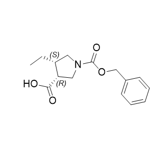 烏帕替尼雜質(zhì)16,(3R,4S)-1-((benzyloxy)carbonyl)-4-ethylpyrrolidine-3-carboxylic acid