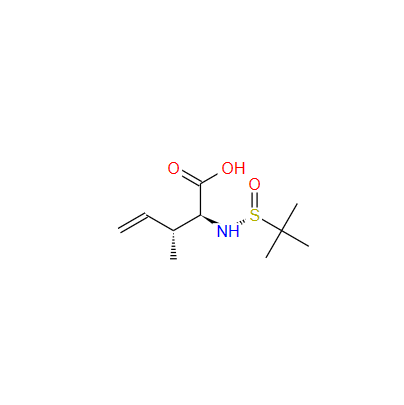 (2S,3R)-3-甲基-2-((2S)-2-甲基丙烷-2-亚磺酰胺)-4-烯-戊酸,(2S,3R,SS)-2-(tert-butylsulfinamido)-3-methylpent-4-enoic acid