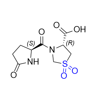 匹多莫德雜質(zhì)13,(R)-3-((S)-5-oxopyrrolidine-2-carbonyl)thiazolidine-4- carboxylic acid 1,1-dioxide