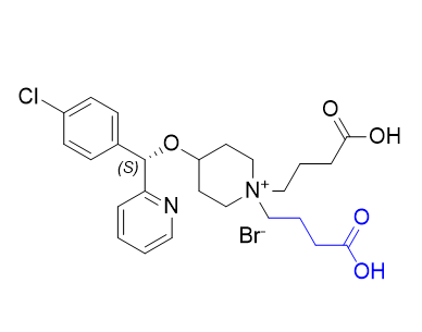 贝他斯汀杂质09,(S)-1,1-bis(3-carboxypropyl)-4-((4-chlorophenyl)(pyridin-2-yl) methoxy)piperidin-1-ium bromide