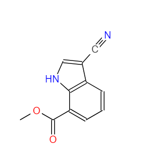 3-氰基-1H-吲哚-7-甲酸甲酯,methyl 3-cyano-1H-indole-7-carboxylate