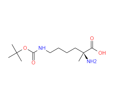 H-Α-甲基-L-赖氨酸(BOC),(2S)-2-amino-6-{[(tert-butoxy)carbonyl]amino}-2-methylhexanoic acid