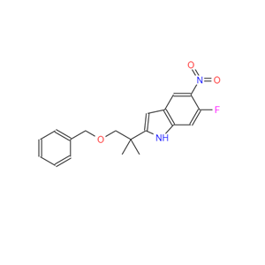 2-(1-(苄氧基)-2-甲基丙-2-基)-6-氟-5-硝基-1H-吲哚 1638771-94-4