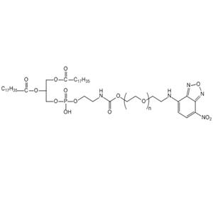DSPE-PEG-NBD，磷脂-聚乙二醇-硝基苯恶二唑