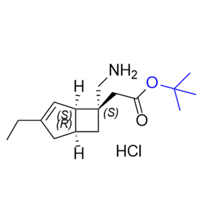 米洛巴林杂质16,tert-butyl2-((1R,5S,6S)-6-(aminomethyl)-3-ethylbicyclo[3.2.0]hept-3- en-6-yl)acetate hydrochloride