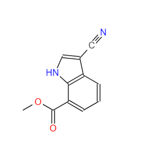 3-氰基-1H-吲哚-7-甲酸甲酯,methyl 3-cyano-1H-indole-7-carboxylate