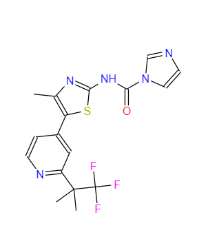 阿培利司 N-1,N-(4-methyl-5-(2-(2,2,2-trifluoro-1,1-dimethylethyl)-4-pyridine)-2-thiazole)aminocarbonyl[1H]imidazole ester