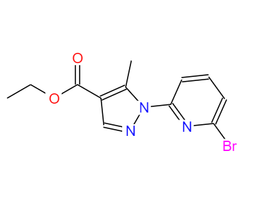 1-(6-溴吡啶-2-基)-5-甲基-1H-吡唑-4-羧酸乙酯,1-(6-Bromo-pyridin-2-yl)-3-methyl-1H-pyrazole-4-carboxylic acid ethyl ester