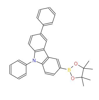 3,9-二苯基-6-(4,4,5,5-四甲基-1,3,2-二氧硼杂环戊烷-2-基)-9H-咔唑,3,9-Diphenyl-6-(4,4,5,5-tetramethyl-1,3,2-dioxaborolan-2-yl)-9H-carbazole