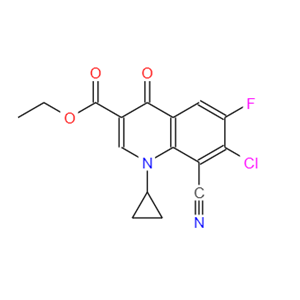 1-环丙基-6-氟-7-氯-1,4-二氢-8-氰基-4-氧代-3-喹啉羧酸乙酯 (非那沙星中间体),ethyl 7-chloro-8-cyano-1-cyclopropyl-6-fluoro-4-oxo-1,4-dihydroquinoline-3-carboxylate