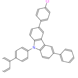 3-(4-氯苯基)-6-苯基-N-(4-联苯基)咔唑,3-(4-chloro-phenyl)-6-phenyl-9-Biphenyl-4-yl-9H-carbazole