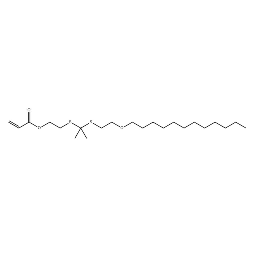 2-Propenoic acid, 2-[[1-[[2-(dodecyloxy)ethyl]thio]-1-methylethyl]thio]ethyl ester,2-Propenoic acid, 2-[[1-[[2-(dodecyloxy)ethyl]thio]-1-methylethyl]thio]ethyl ester